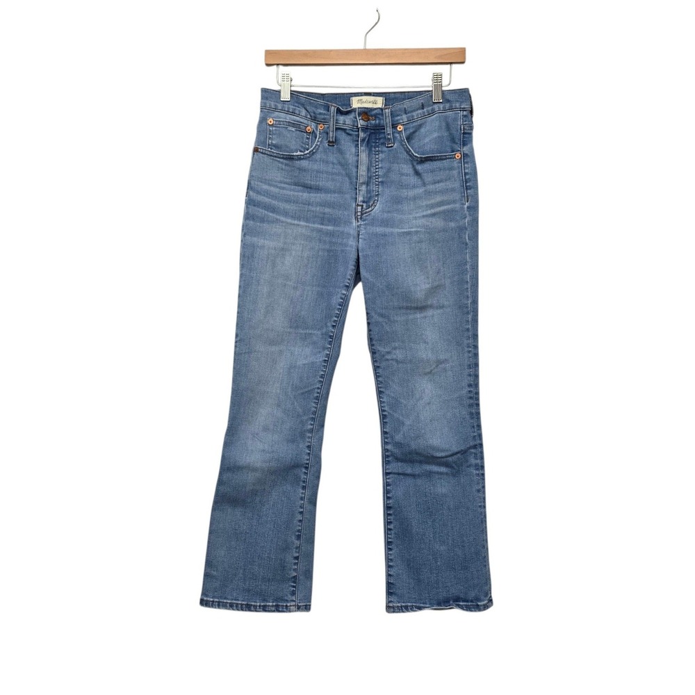 Madewell Cali Demi-Boot High Rise Jeans Size 27 Medium Wash Blue Stretch Denim